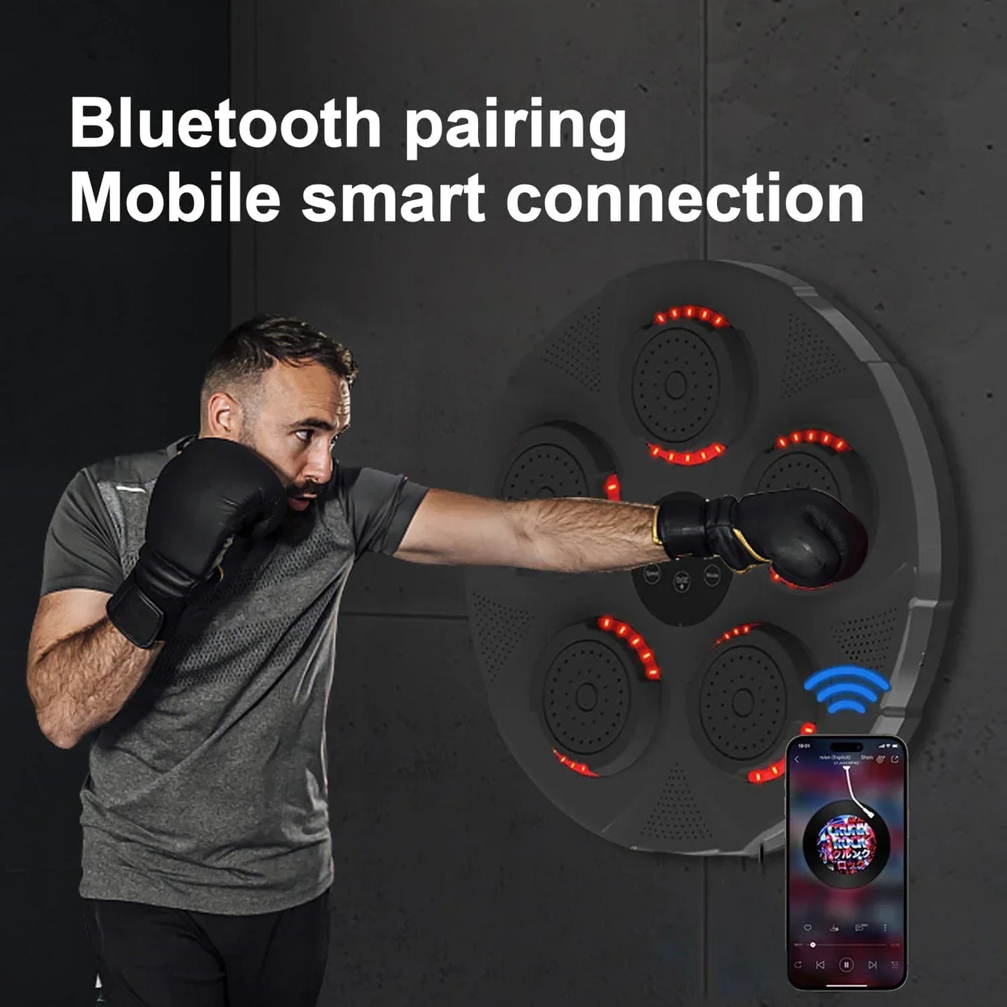 Home Gym Equipment Children Adults  Smart Music Boxing Machine Bluetooth Fun Punch Boxing Trainer Wall Target Punching Pad