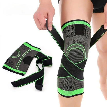 One Piece Sports Compression Kneepad Pressurized Elastic Knee Pads Support Fitness Gear